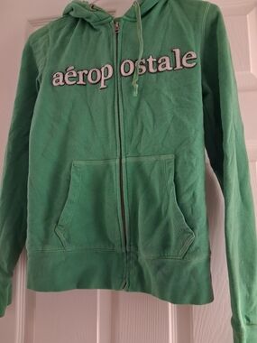 Aeropostale Green Zip-Up Hoodie